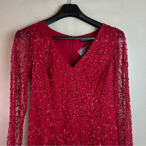 Adrianna Papell- Papelll Studio Beaded Midi Cocktail Party Dress Sz 14 - Picture 3 of 13